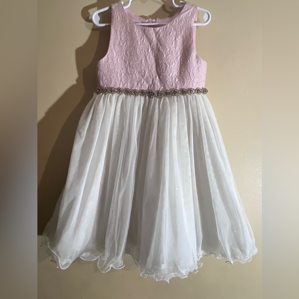 Pink and White Kids Dress